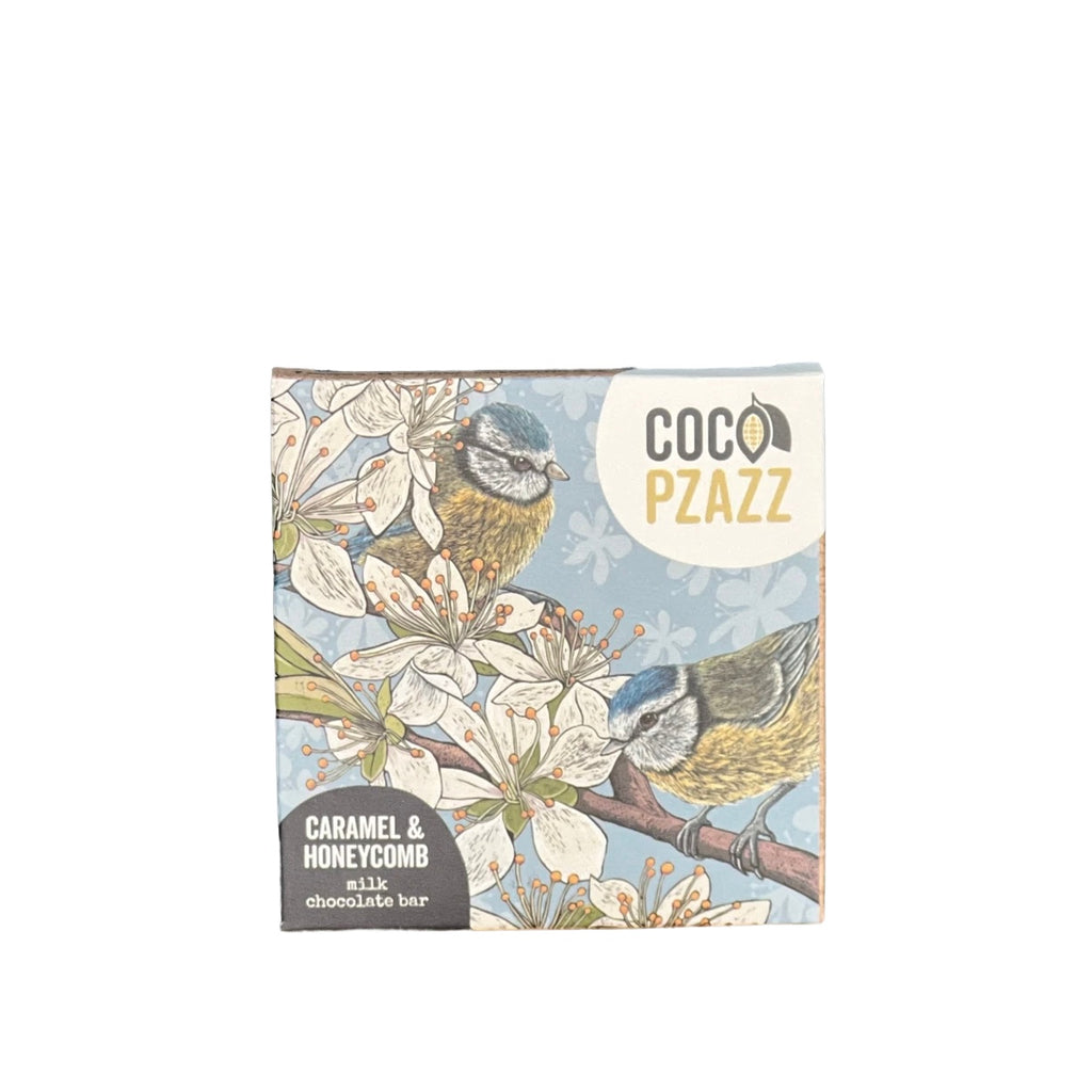 Coco Pzazz Caramel & Honeycomb Milk Chocolate Bar (80g)